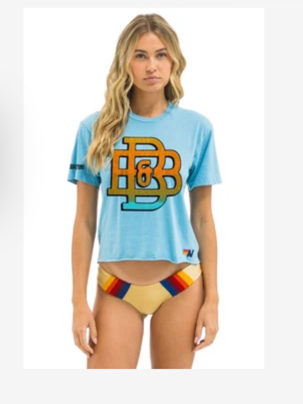 Light Blue Graphic Bourbon & Beyond boyfriend Tee